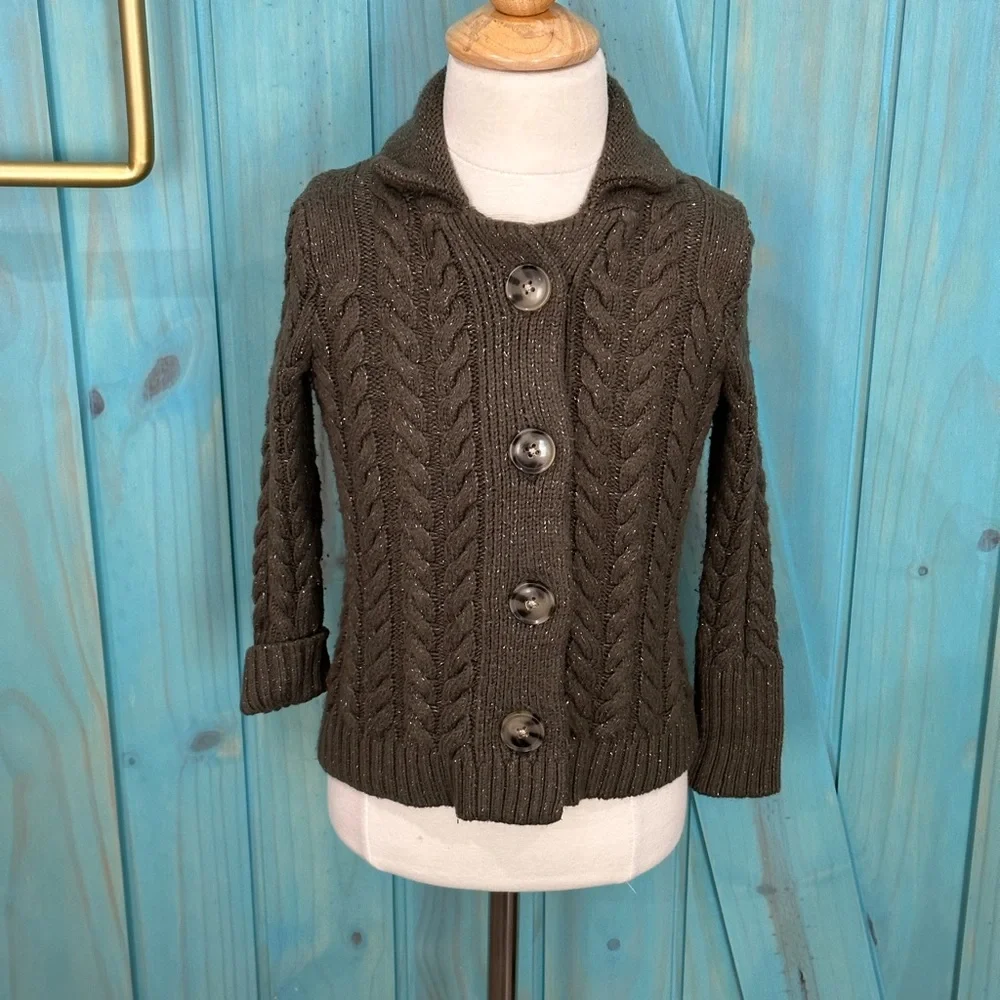 Oshkosh Boy’s Olive Green Cardigan Sweater- 2T
